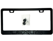 OEM SPEC Satin Black LEXUS License Plate Frame Stainless Steel 