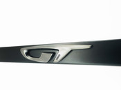 OPEL GT Satin Black License Plate Frame with Gunmetal Logo 
