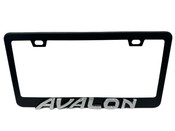 AVALON BLACK License Plate Frame Stainless Steel with Chrome Logo