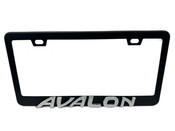 AVALON BLACK License Plate Frame Stainless Steel with Chrome Logo