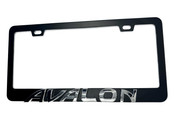 AVALON BLACK License Plate Frame Stainless Steel with Chrome Logo