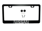 NISSAN Emblem License Plate Frame Logo Stainless Steel with Chrome Logo