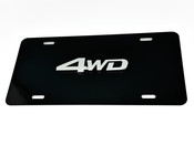 4WD FRONT VANITY License Plate (OEM Chrome Logo) 