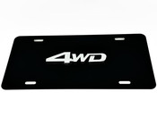 4WD FRONT VANITY License Plate (OEM Chrome Logo) 
