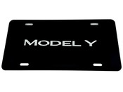 Model Y FRONT VANITY License Plate with OEM Chrome Logo