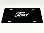 FORD FRONT VANITY License Plate with OEM CHROME Letter Badge