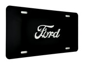 FORD FRONT VANITY License Plate with OEM CHROME Letter Badge