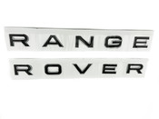 ROVER FRONT OEM GLOSS BLACK Lettering Badge with Chrome Surround (TYPE 2)