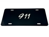 FRONT VANITY License Plate with OEM CHROME Letter Badge for Porsche 911