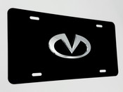 INFINITI FRONT VANITY License Plate with CHROME Oval Badge 