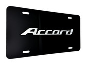 ACCORD FRONT VANITY License Plate with CHROME Letter Badge