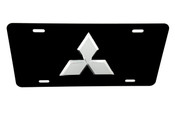 MITSUBISHI FRONT VANITY License Plate with OEM CHROME Badge