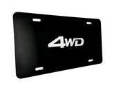 4WD FRONT VANITY License Plate (Chrome Logo) 