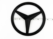 FRONT OVERLAY STAR BADGE GLOSS BLACK for Mercedes Benz