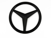 FRONT OVERLAY STAR BADGE GLOSS BLACK for Mercedes Benz