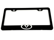 INFINITI Black License Plate Frame Stainless Steel (Chrome Logo)  