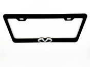 INFINITI Black License Plate Frame Stainless Steel (Chrome Logo)  