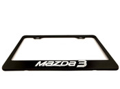 Mazda3 Black License Plate Frame Stainless Steel (Chrome Logo) 