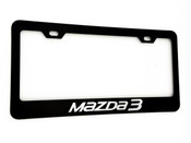 Mazda3 Black License Plate Frame Stainless Steel (Chrome Logo) 