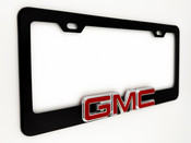GMC Black License Plate Frame Stainless Steel 