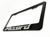 ACCORD Black License Plate Frame Stainless Steel (Chrome Logo) 