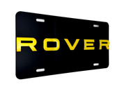 ROVER VANITY License Plate with GOLD LOGO 
