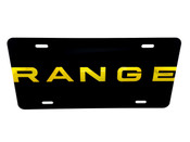 RANGE VANITY License Plate with GOLD Logo  