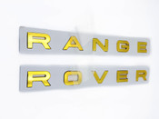 ROVER GOLD Lettering Badge Set Replacement 2pc Front/Rear 