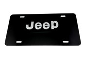 JEEP FRONT VANITY License Plate with CHROME Logo 