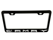 CAMRY BLACK Emblem License Plate Frame Logo Stainless Steel (Chrome Logo) 