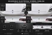 OMEGA Replacement Badges for TESLA Models (Various Colors) 