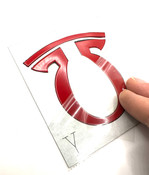 OMEGA Replacement Badges for TESLA Models (Various Colors) 
