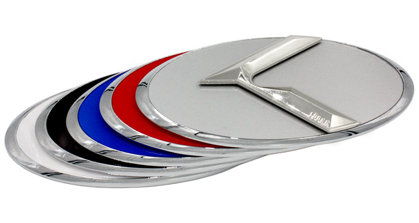 LODEN 3.0 K Badges (CHROME EDGE) for Kia Models (100+ Colors)