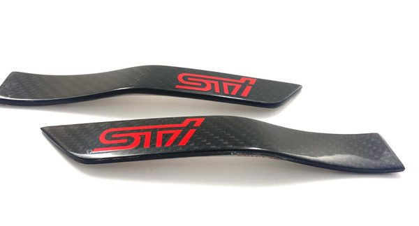 2015-2021 WRX "STI" Genuine Carbon Fiber Fender Emblem Set 2pc 