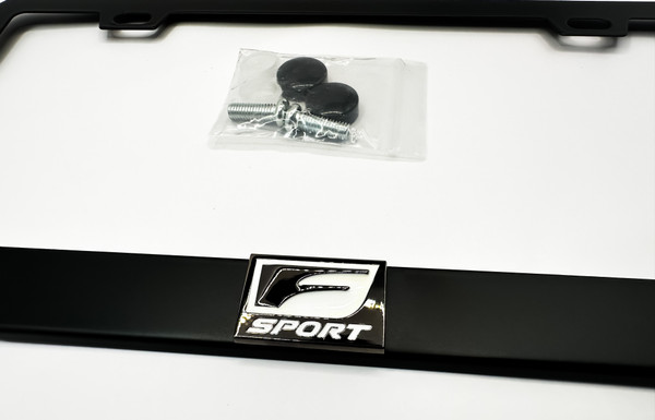 F-Sport Satin Black LEXUS License Plate Frame Stainless Steel F-Sport Satin Black LEXUS License Plate Frame Stainless Steel