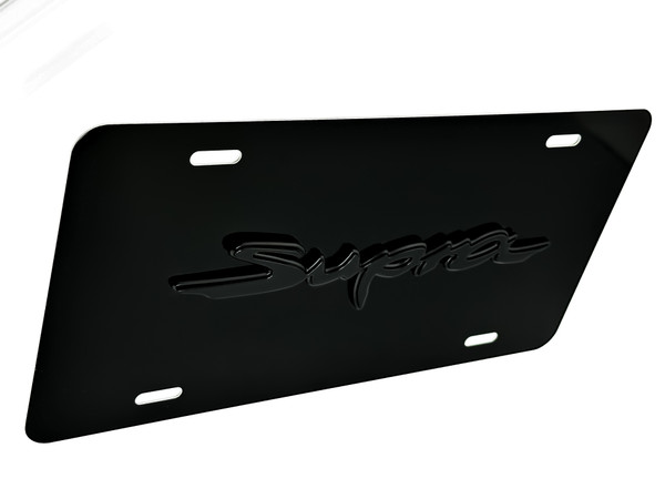 SUPRA Black FRONT VANITY License Plate SUPRA Black FRONT VANITY License Plate