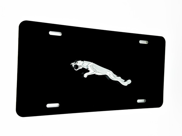 JAGUAR FRONT VANITY License Plate with OEM Chrome Badge JAGUAR FRONT VANITY License Plate with OEM Chrome Badge
