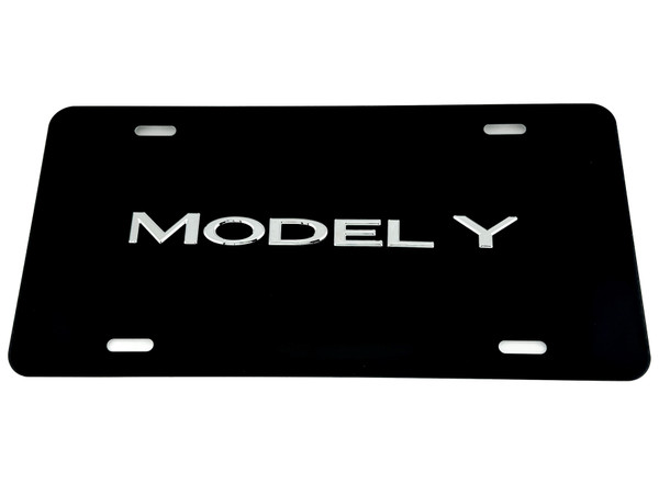 Model Y FRONT VANITY License Plate with OEM Chrome Logo