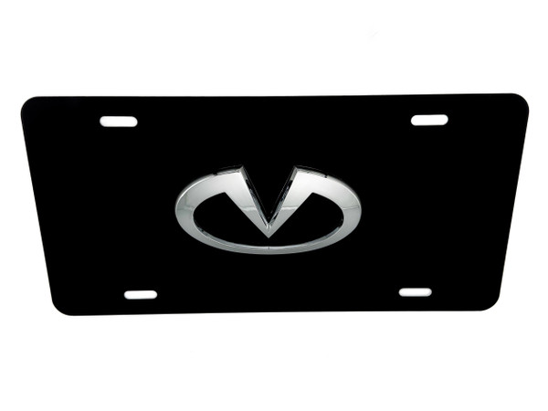 INFINITI FRONT VANITY License Plate with CHROME Oval Badge INFINITI FRONT VANITY License Plate with CHROME Oval Badge