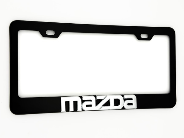 MAZDA Black License Plate Frame Stainless Steel (TYPE 2) 