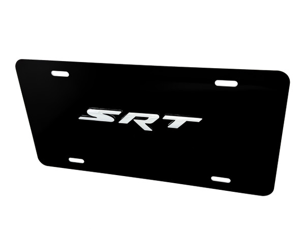 SRT FRONT VANITY License Plate with Chrome Logo 