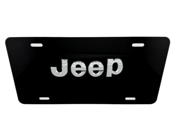 JEEP FRONT VANITY License Plate with CHROME Logo 