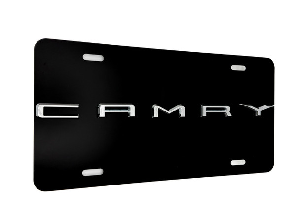 CAMRY FRONT VANITY License Plate with CHROME Badge 
