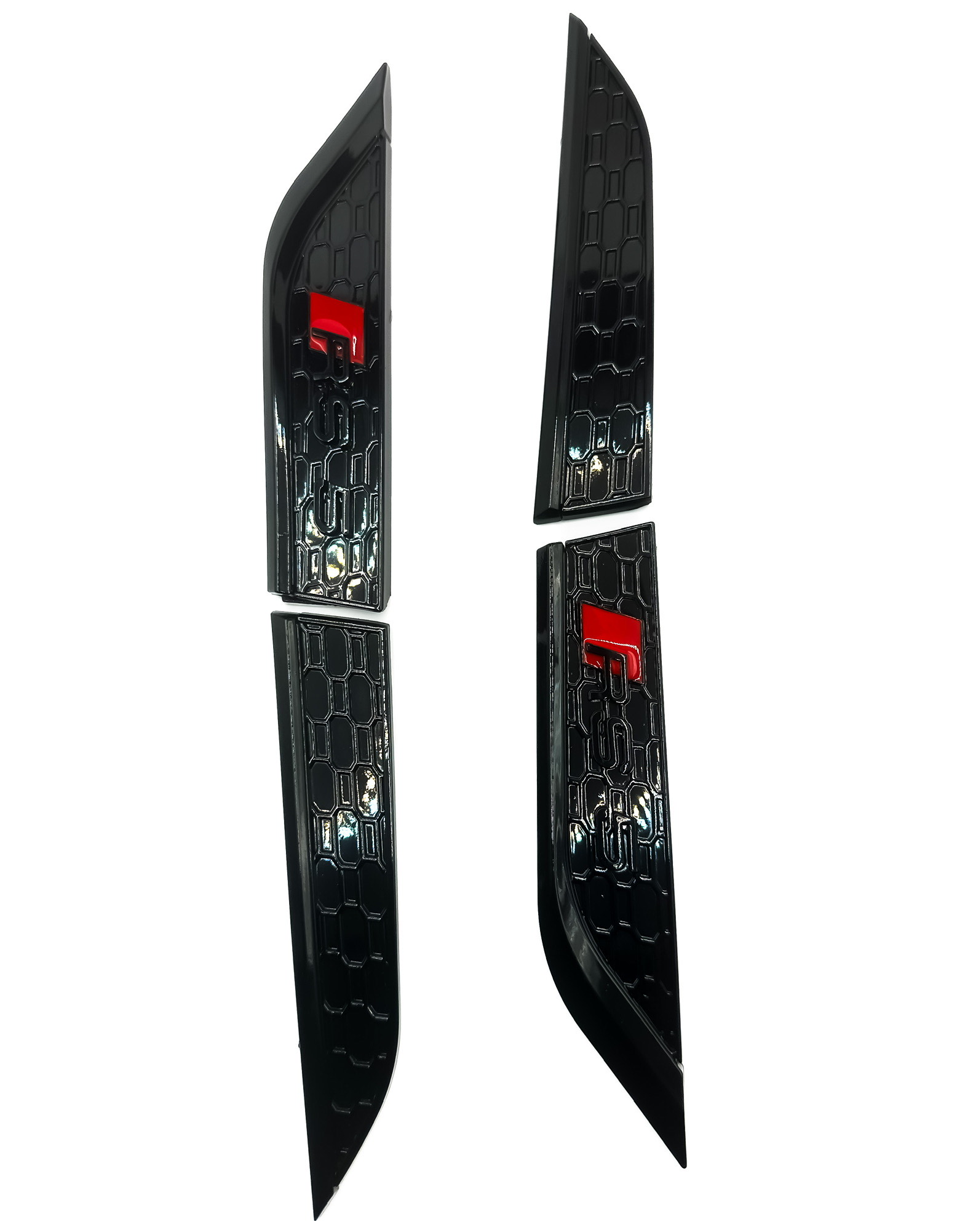 Audi Allroad Fender Marker Badge Emblem – Left & Right – Gloss Black – AutoTatoo