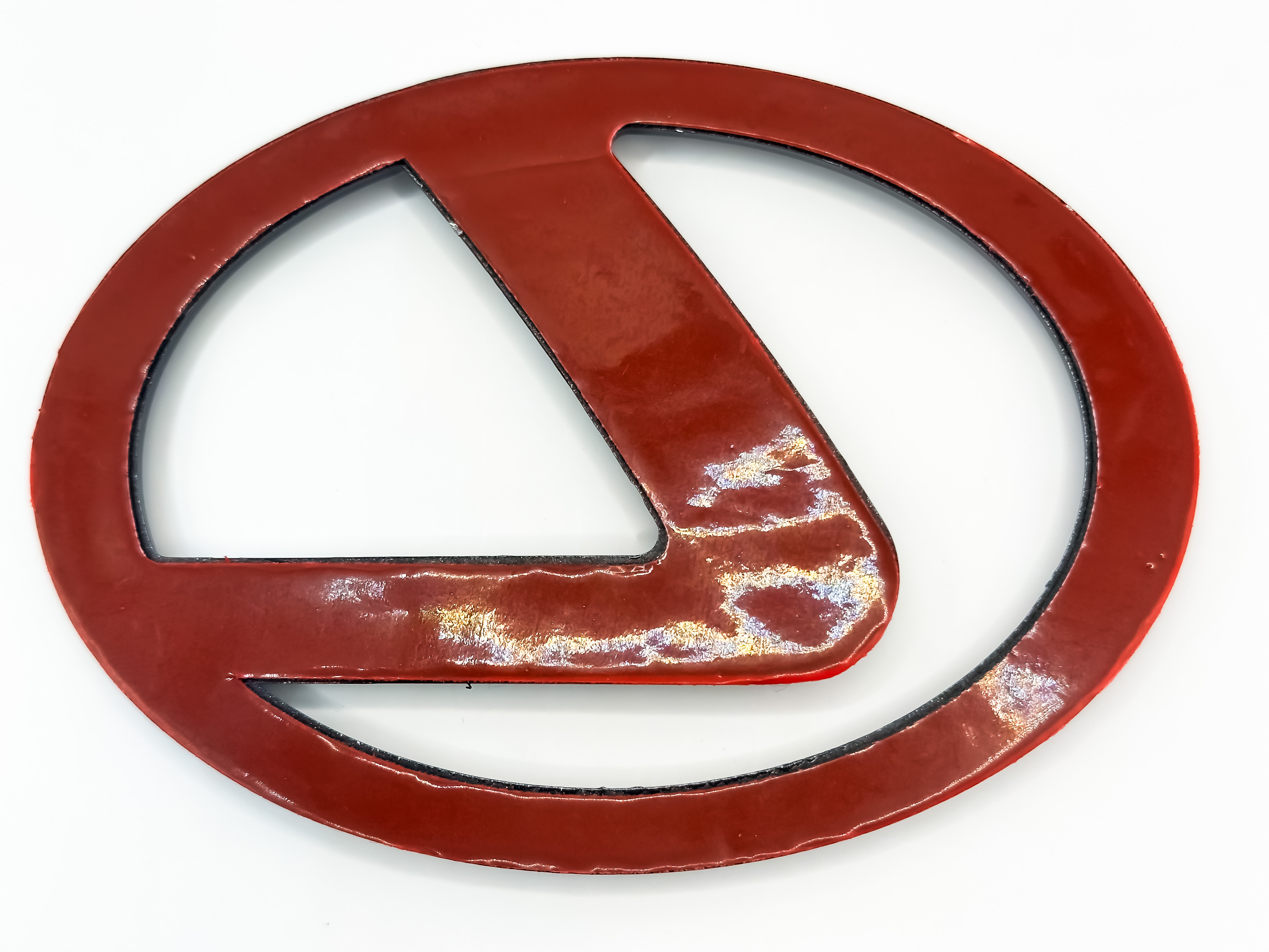 Lexus black oval L-Logo replacement badge emblem logo matte gloss