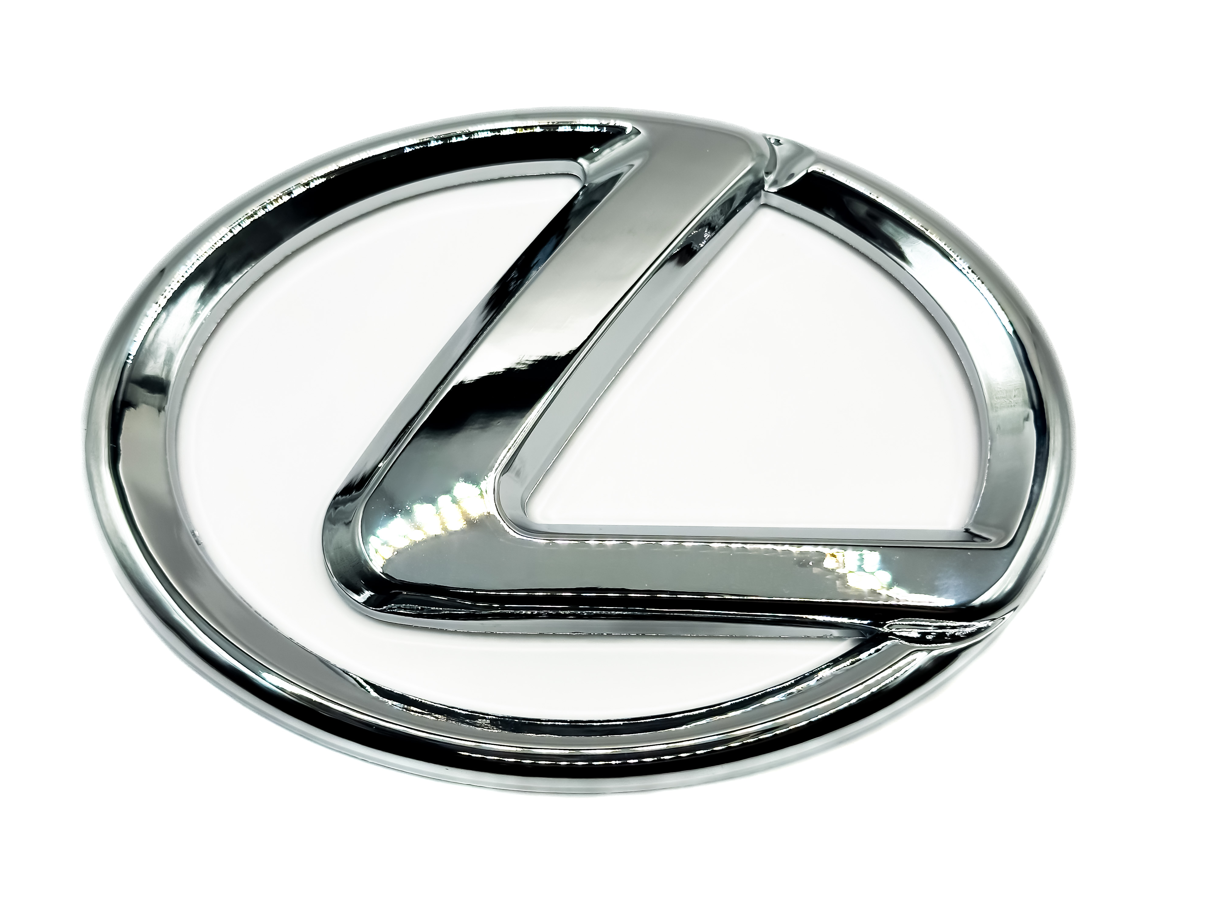 Lexus chrome oval L-Logo replacement badge emblem logo matte gloss