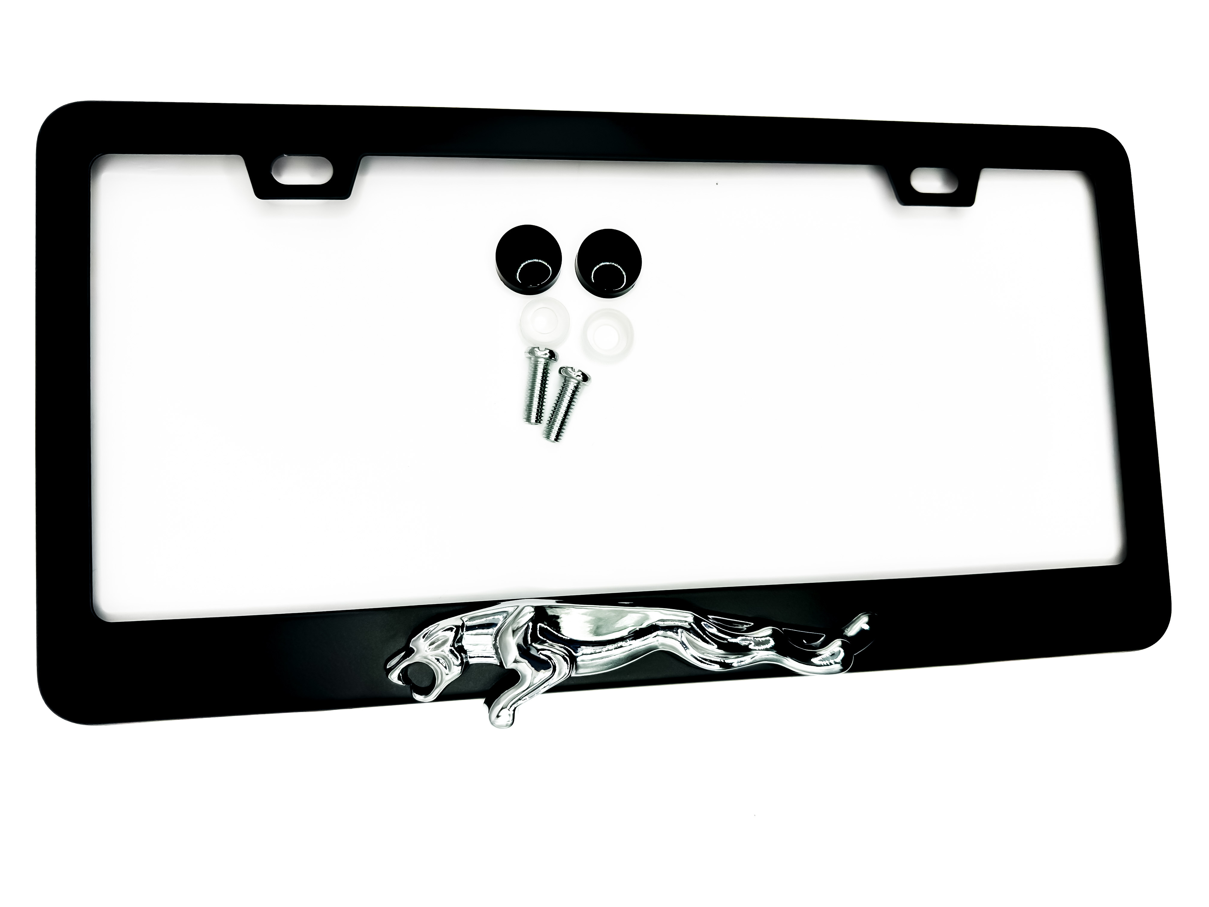 jaguar black chrome license plate frame F-type E-Pace F-pace I