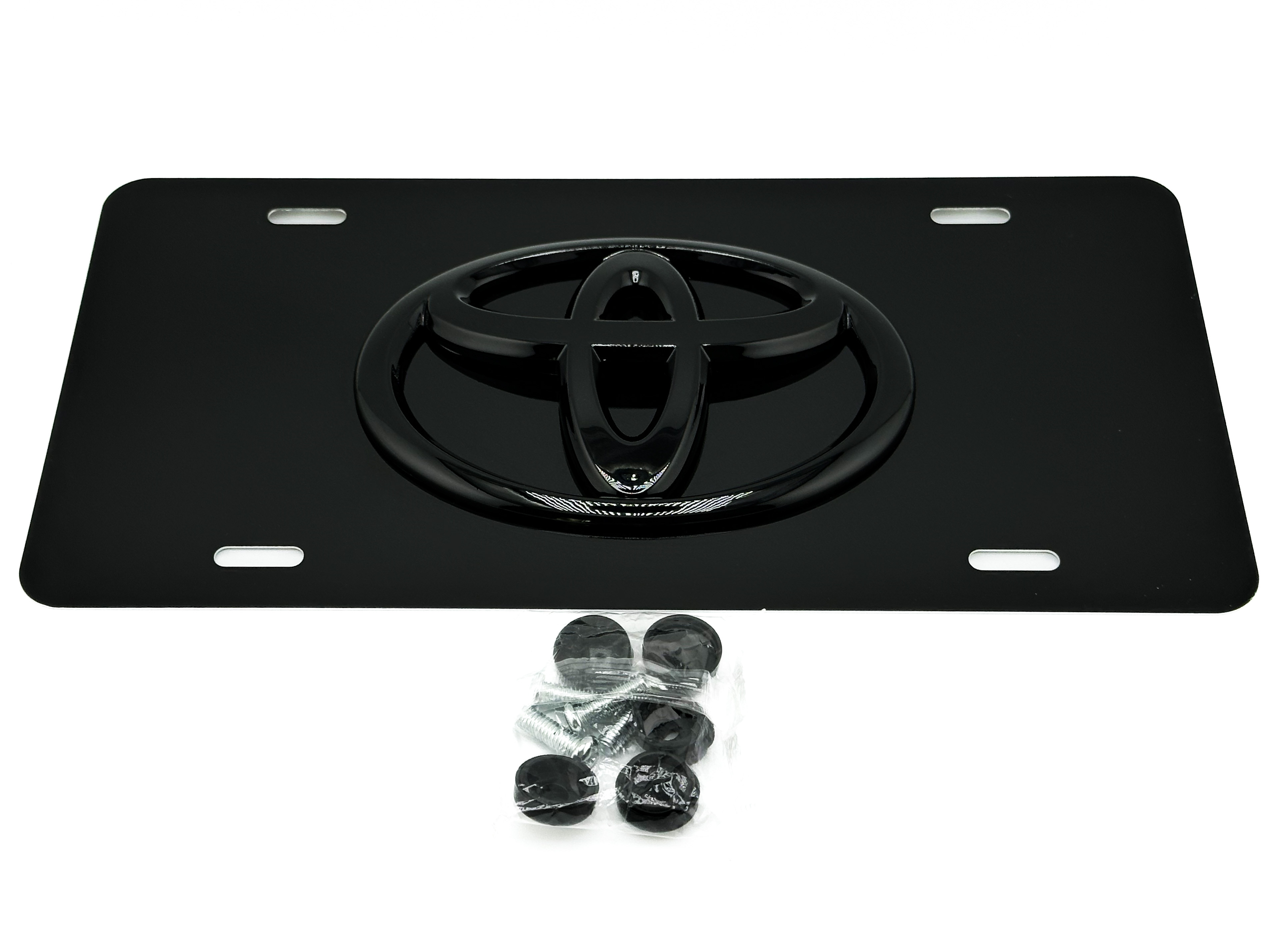 Toyota black front vanity license plate frame camry corolla avalon