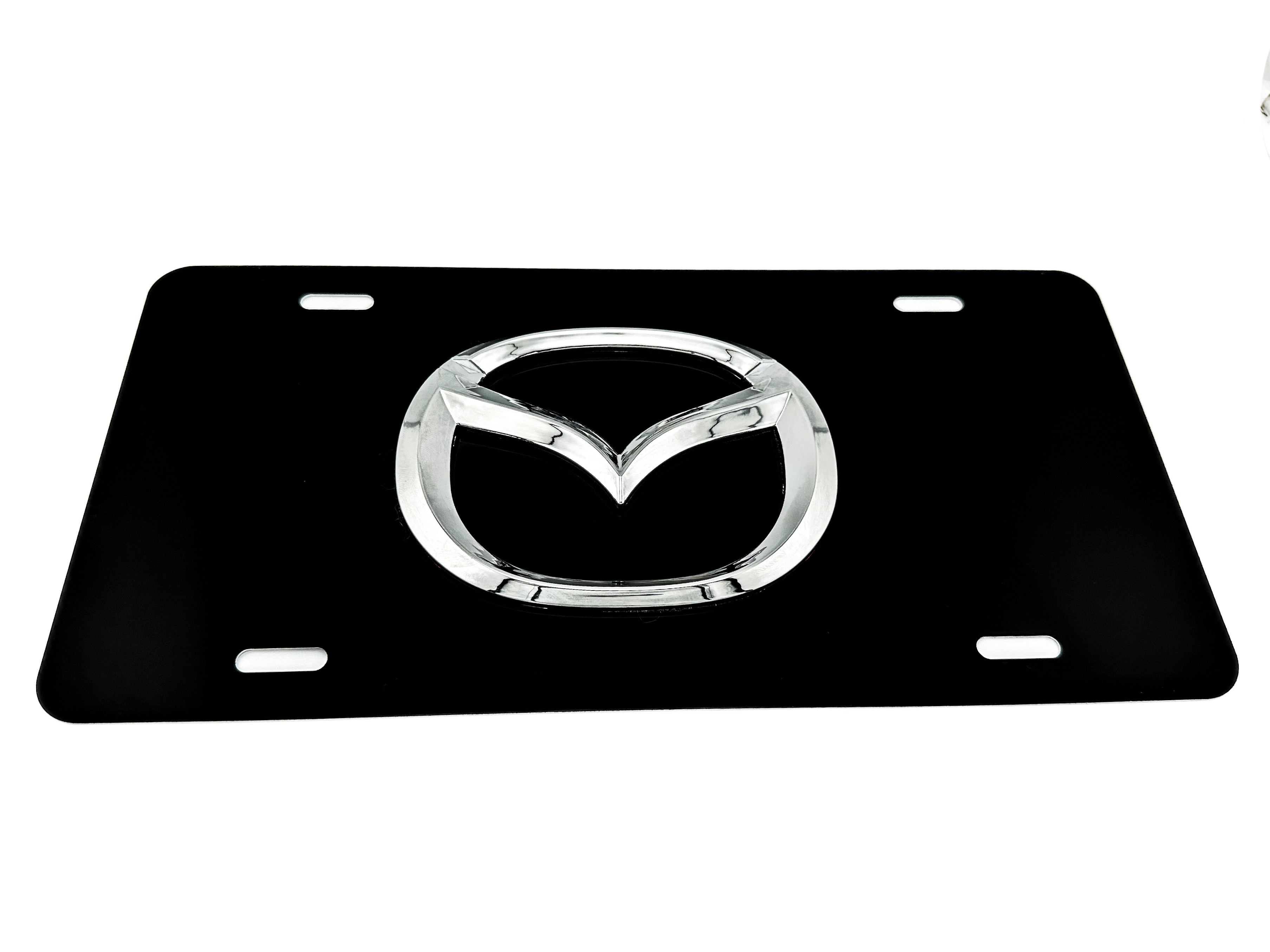 MAZDA旧ロゴライセンスプレート Mazda black front vanity plate frame gloss matte satin OEM cx-3 cx