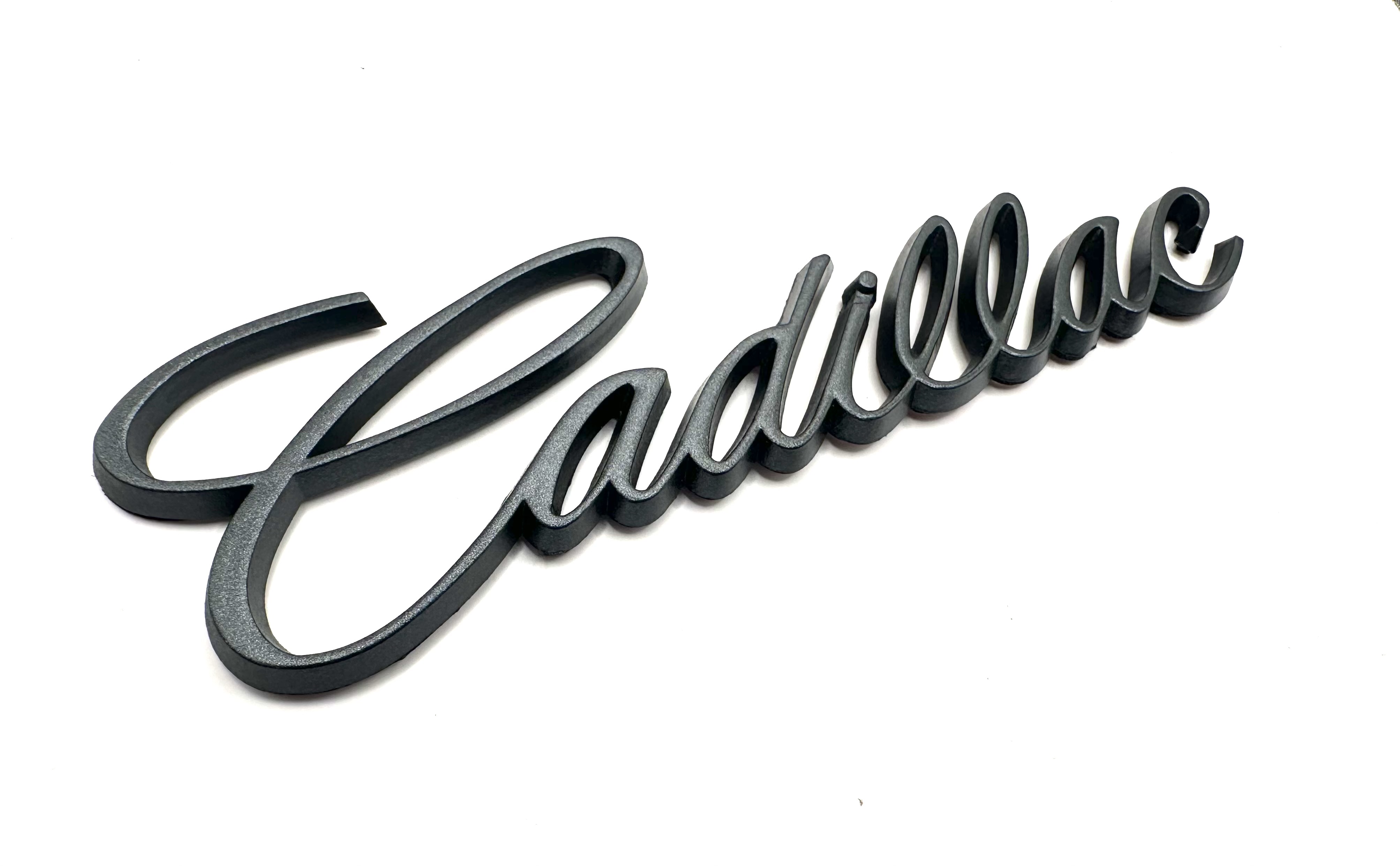 cursive cadillac accent emblem 5.75 inch size rear front side chrome ...